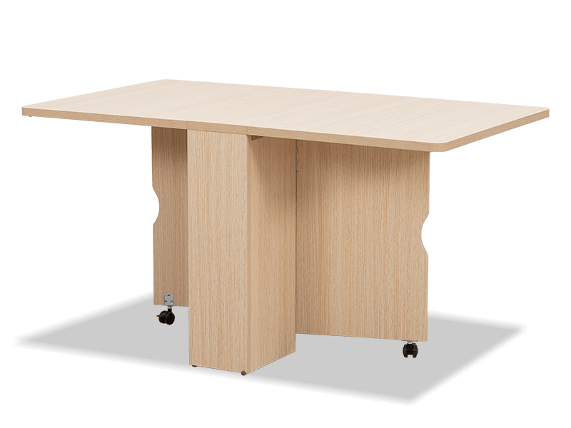 多功能收納折疊桌餐桌-加厚版(白橡色)